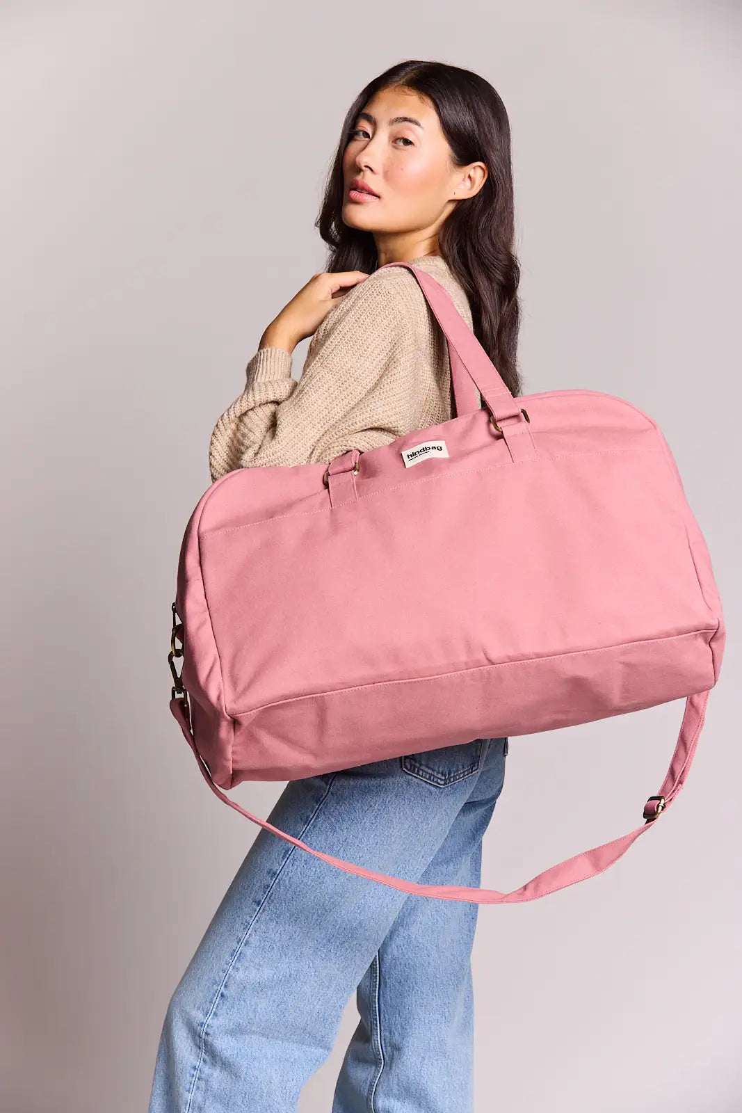 Grand Sac de voyage Yves Rose Blush Coton Bio Hindbag